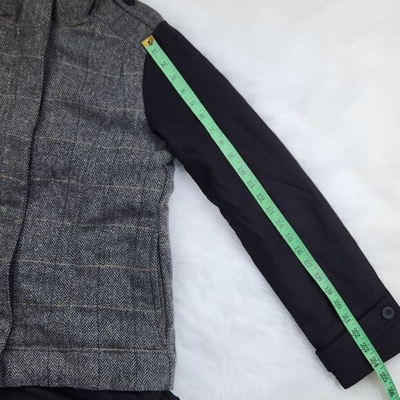 PrAna NWT Caprise Herringbone Gravel Black / Gray Jacket Coat Convertible Medium - Picture 10 of 12